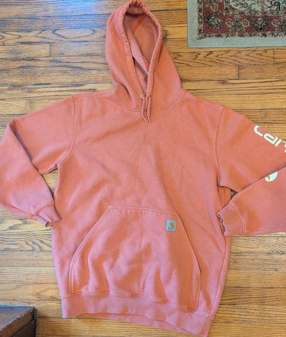 Carhartt K288 Hoodie Sweatshirt Front Pouch Men's Loose Medium Logo Arm